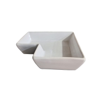 Tigela quadrada curvada